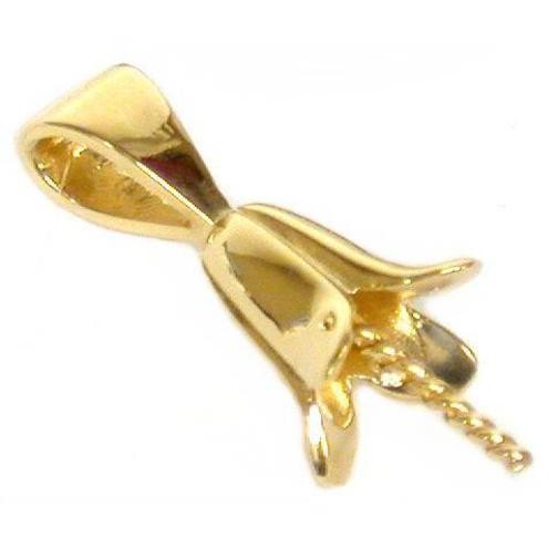 14K Gold Pearl Cup Pendant 12.5 x 8.5mm
