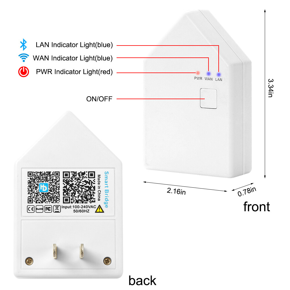 Smart WIFI Bridge Haodeng APP Controller work with Alexa Google Home Android IOS