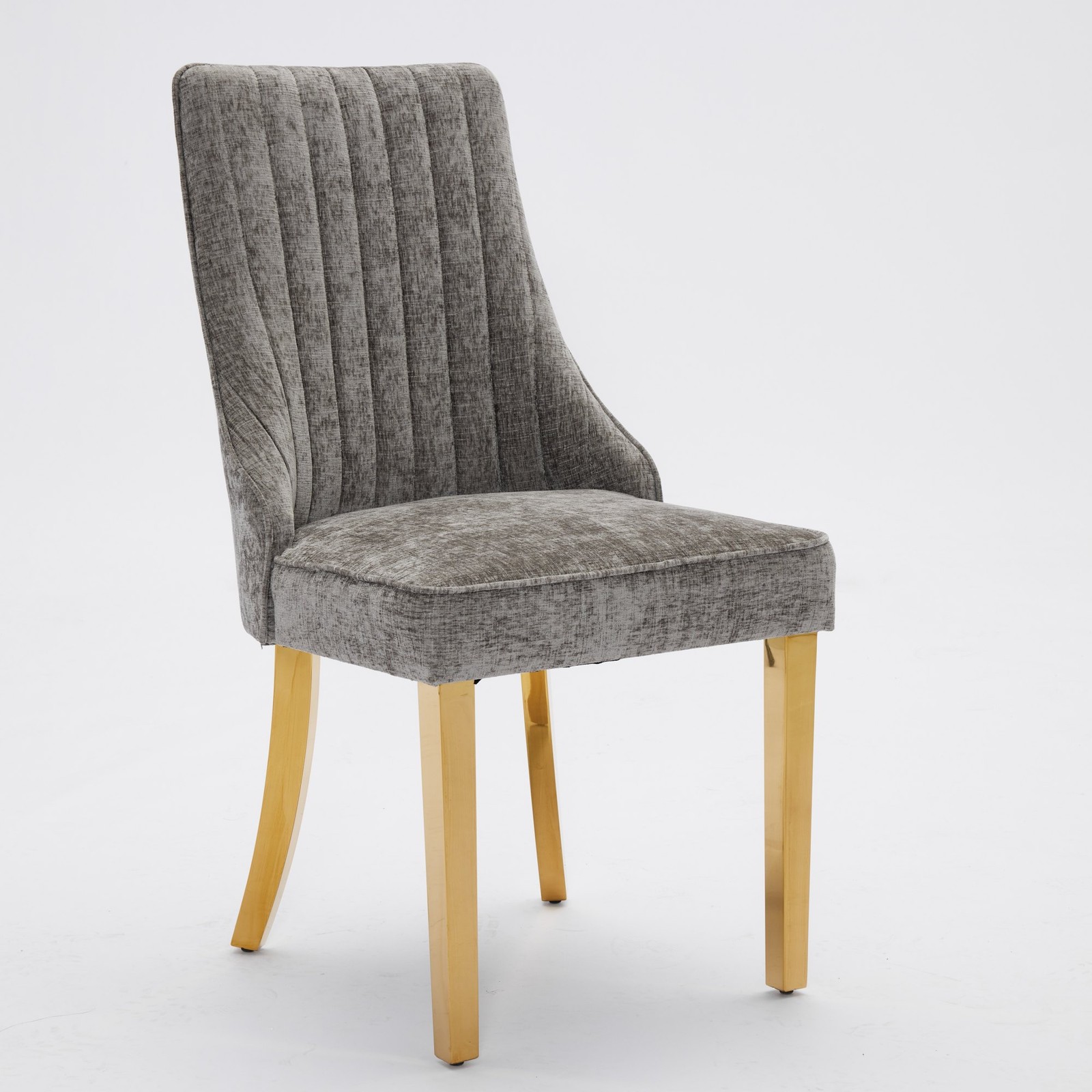 Rayon Cloth Flocking Chenille Dining Chairs Channel Kitchen Dinner Chair Comfy