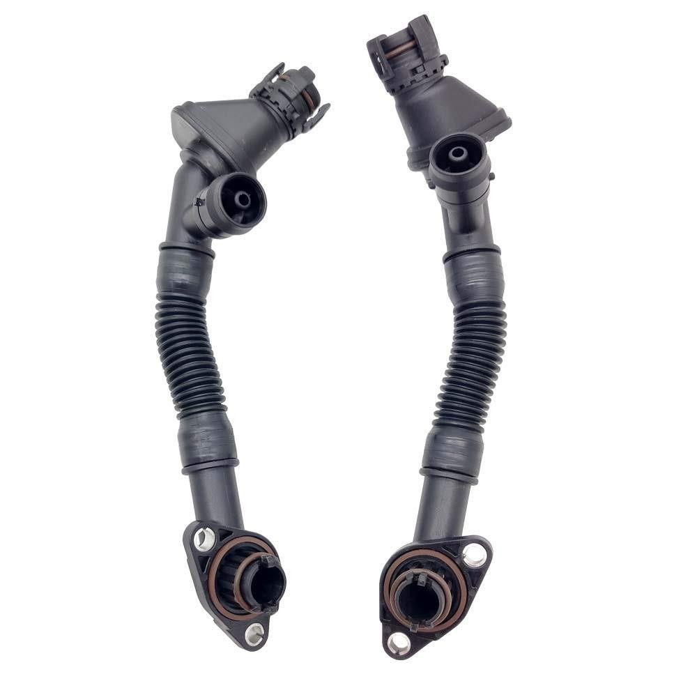 Set of 2 Crankcase Vent Hose Left and Right N63 Pcv for Bmw 550i 650i 750i X5...