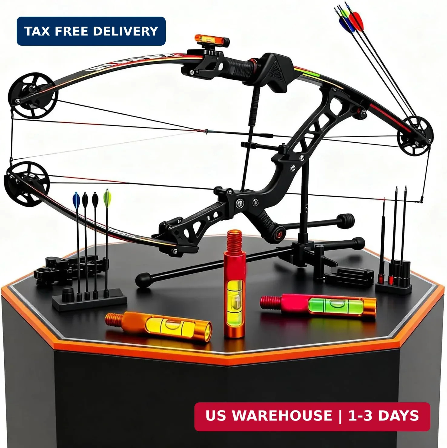 Berger Hole Bow Level - Aluminum Bow Leveling Kit & Archery Tools Bow Accessorie