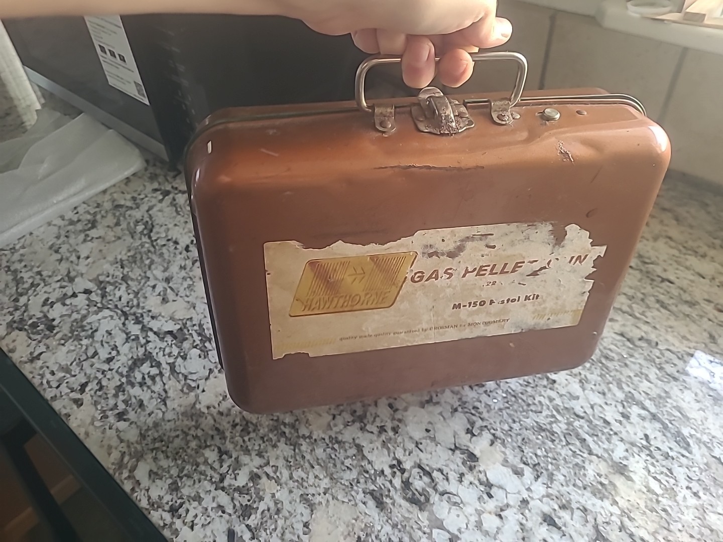 Rare Vintage Hawthorne / Crosman 150 pellet Pistol Target Gun metal Case With...