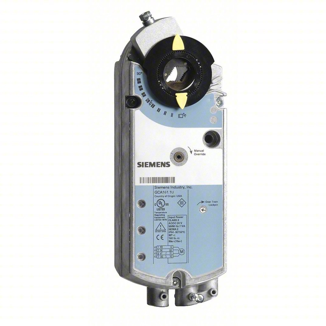 Dampers, Spring Return, 160 in-lb, 24V AC, Hardwired Plenum GCA161.1Pu