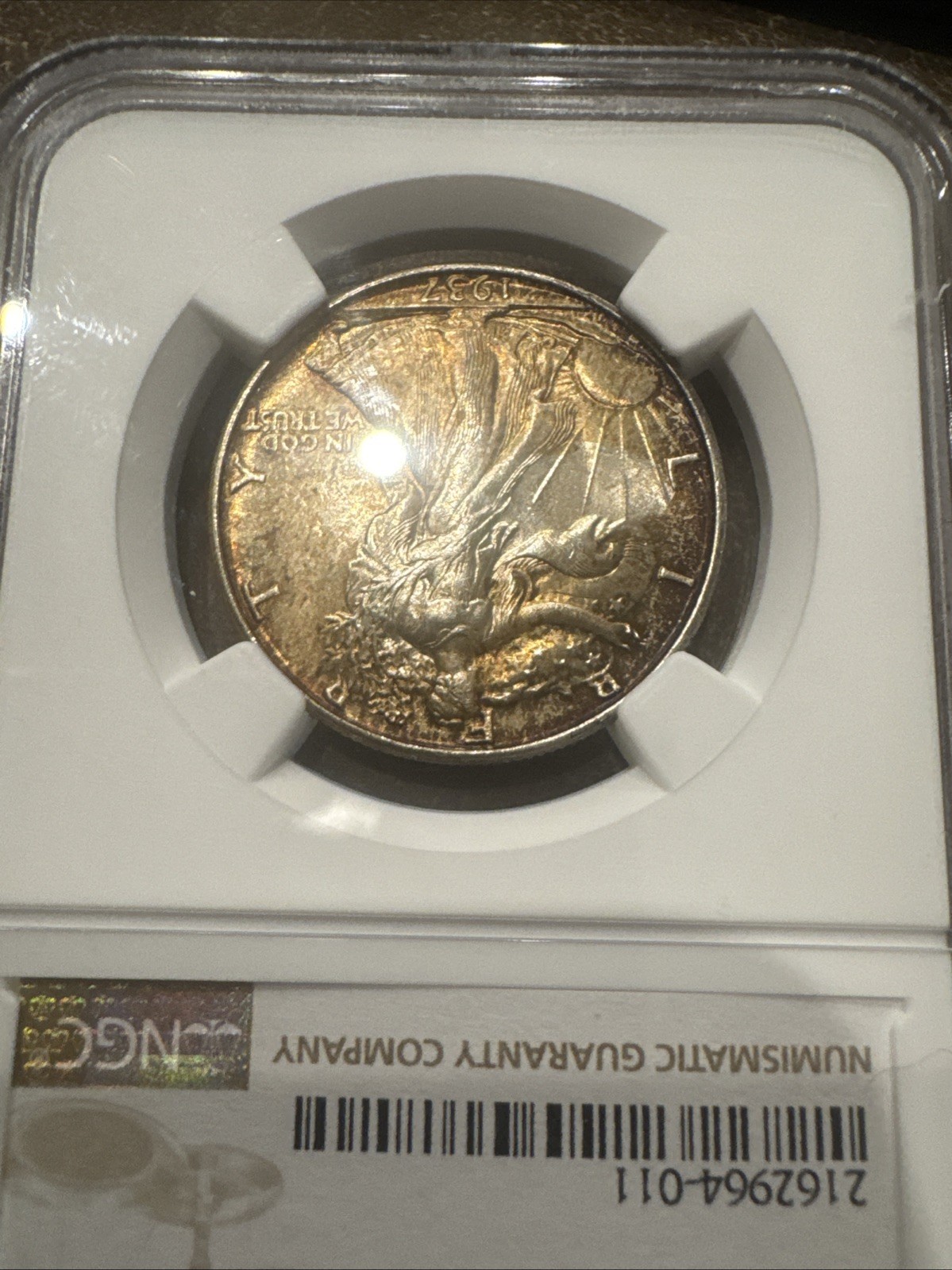 1937 Walking Liberty NGC MS64 Beautiful Toner