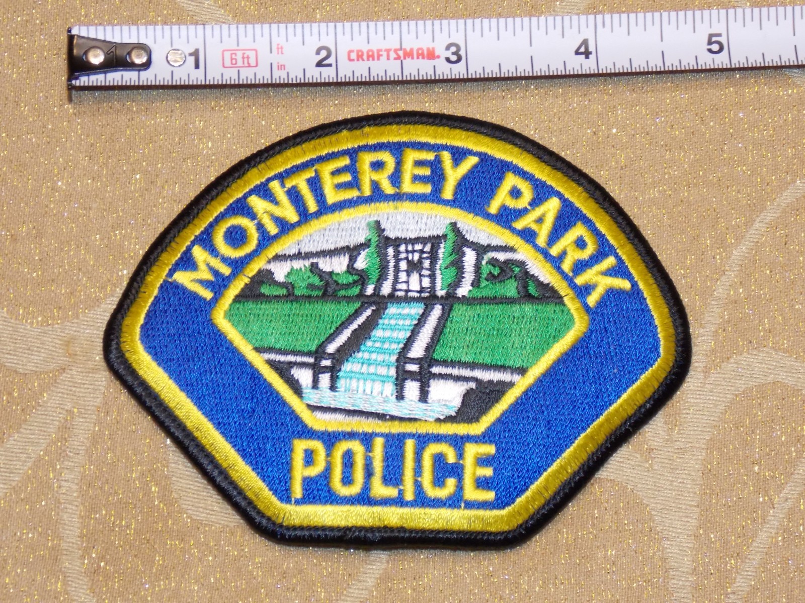 Monterey Park CA Police Department Embroidered Shoulder Patch New 4.5"x3.25"