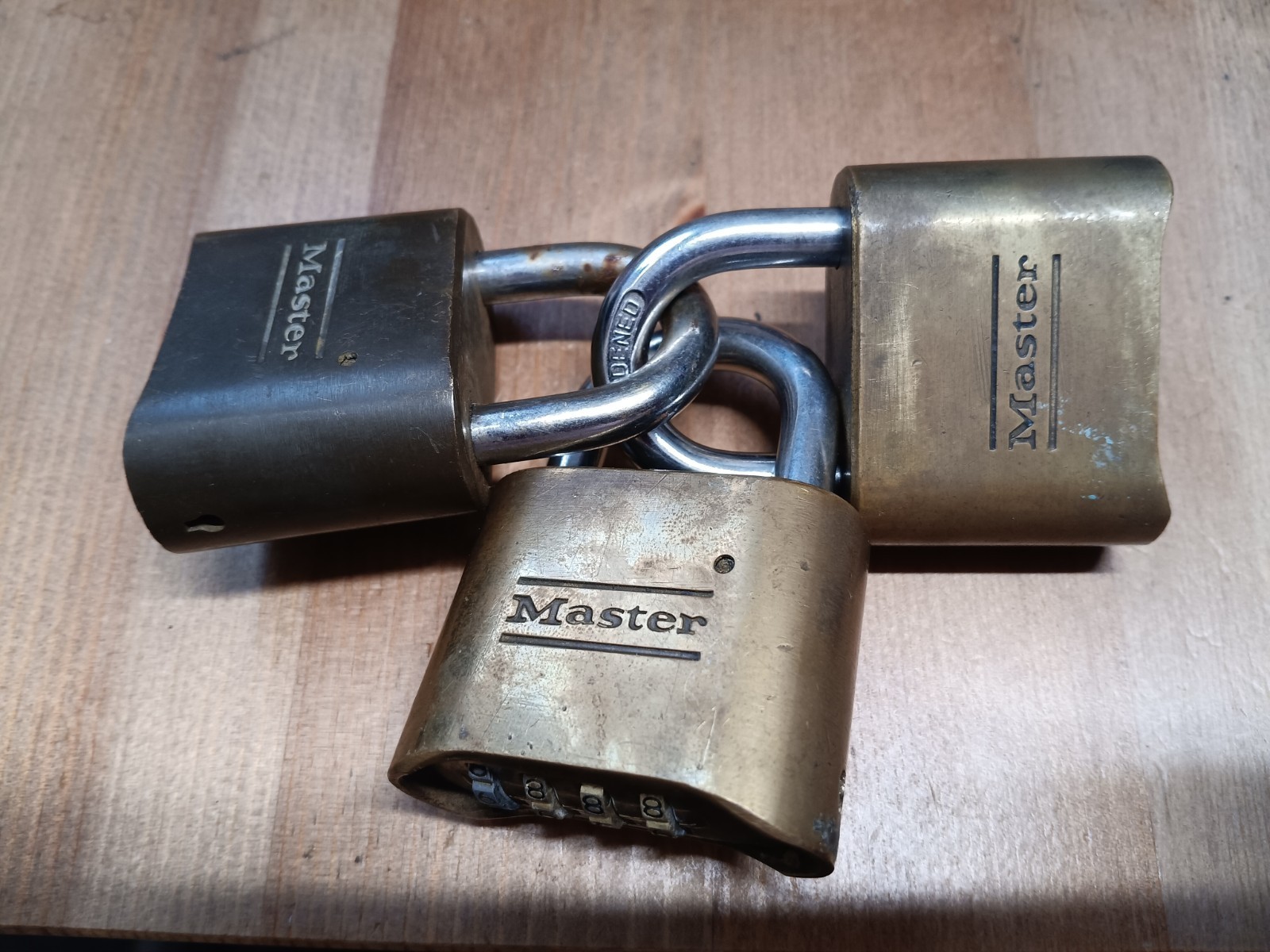 3 Master Lock 175 Set-your-own Combo Lock Brass Heavy