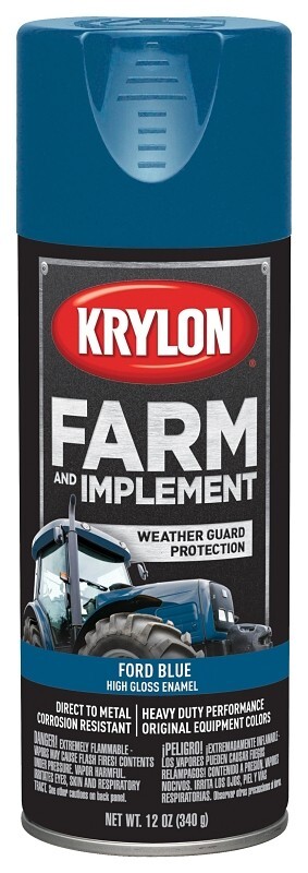 NEW CASE OF (6) KRYLON KO1936000  GLOSS FORD BLUE FARM & EQUIPMENT SPRAY PAINT