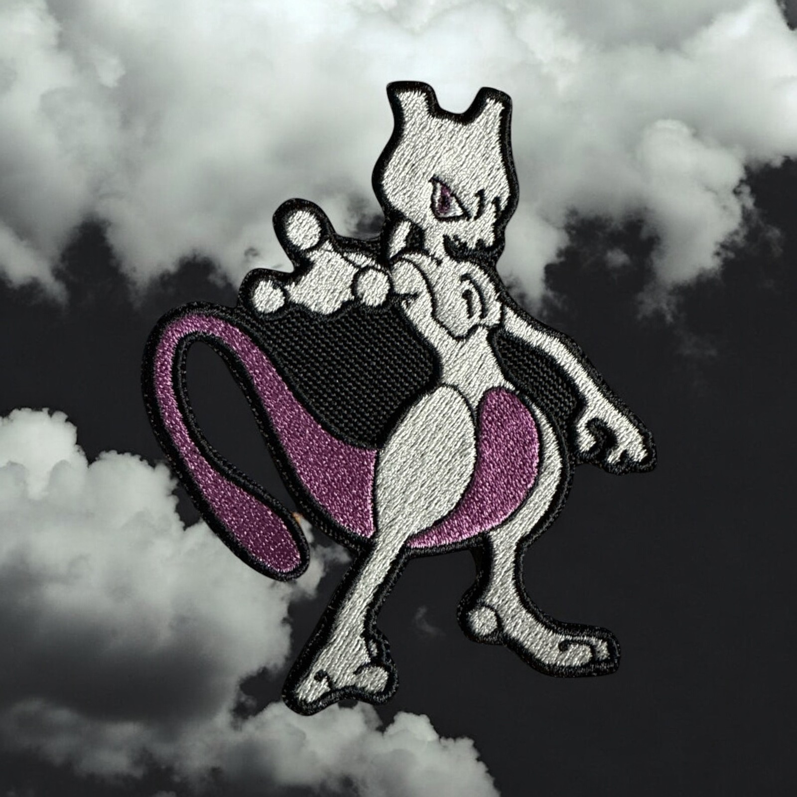 MewTwo Embroidery Patch 4.36" X 3.57"