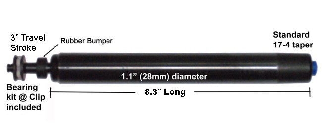 8.3" Long Gas Cylinder Piston - 3" Travel - S7110