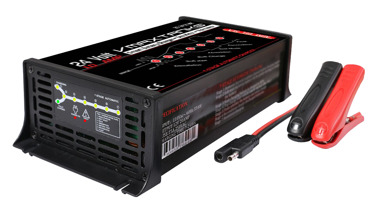 BC2410AL 24V 10A 7Stage AGM GEL SLA SOLAR BATTERY BANK SMART Charger Maintainer