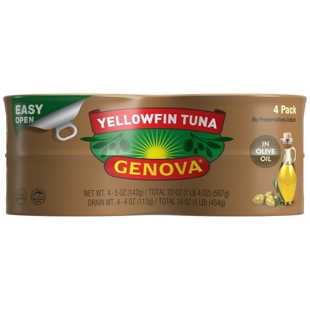 Premium Yellowfin Tuna in Olive Oil, 5 Ounce Cans, 8-Pack – Nutrient Rich, Hi...