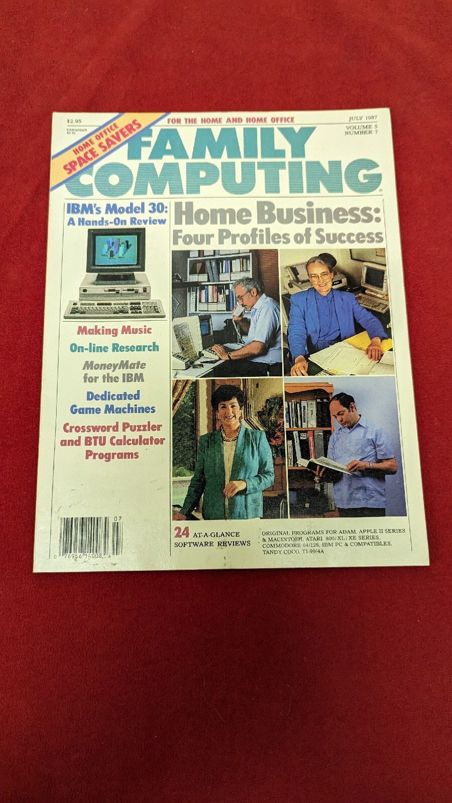 July 1987 Family Computing Magazine Vol 5 #7 Home Business, IBM Model 30