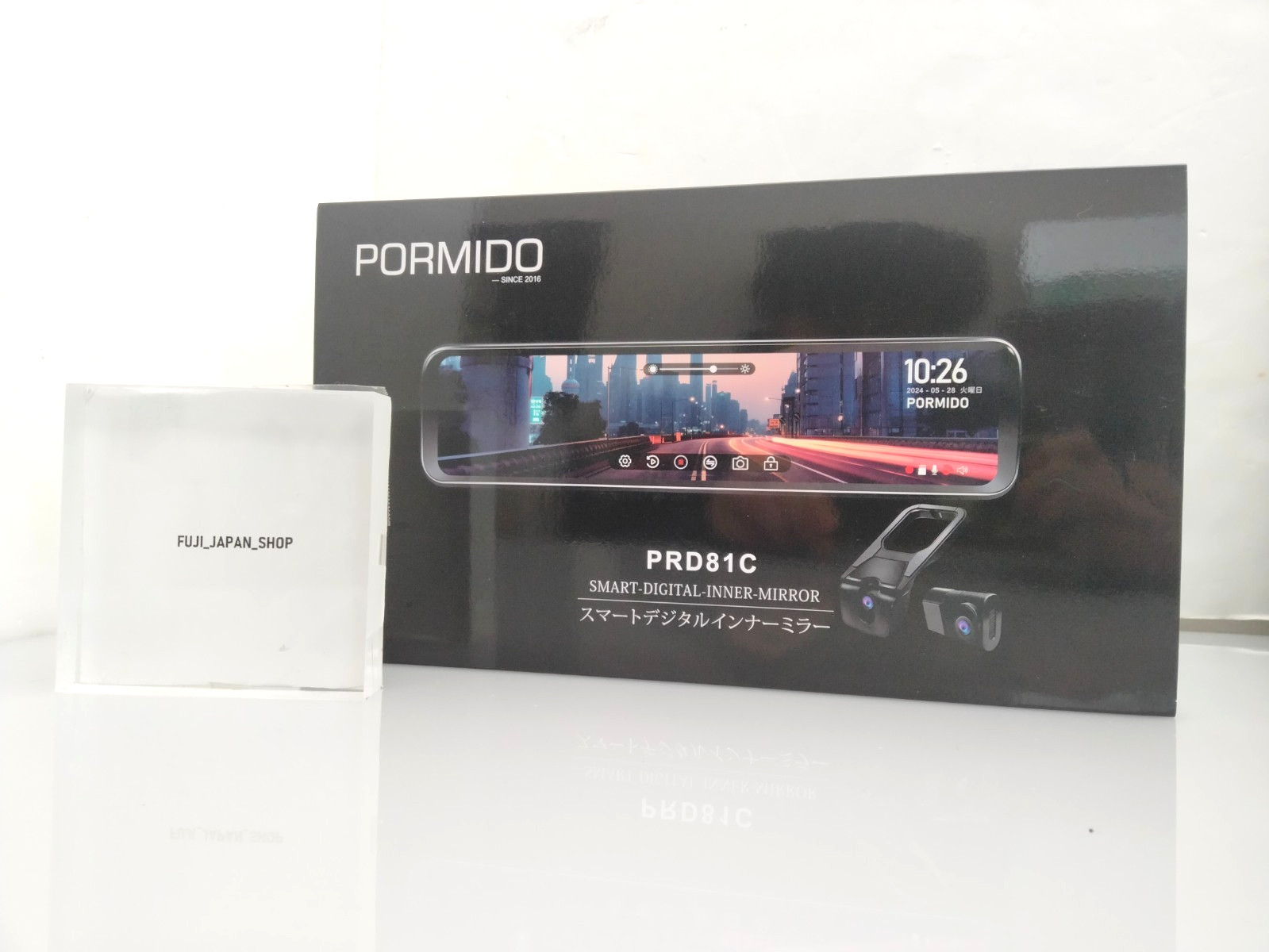 PORMIDO PRD81C 2K Mirror Dash Cam 11 Dual STARVIS GPS HDR WDR G-Sensor Zoom NEW