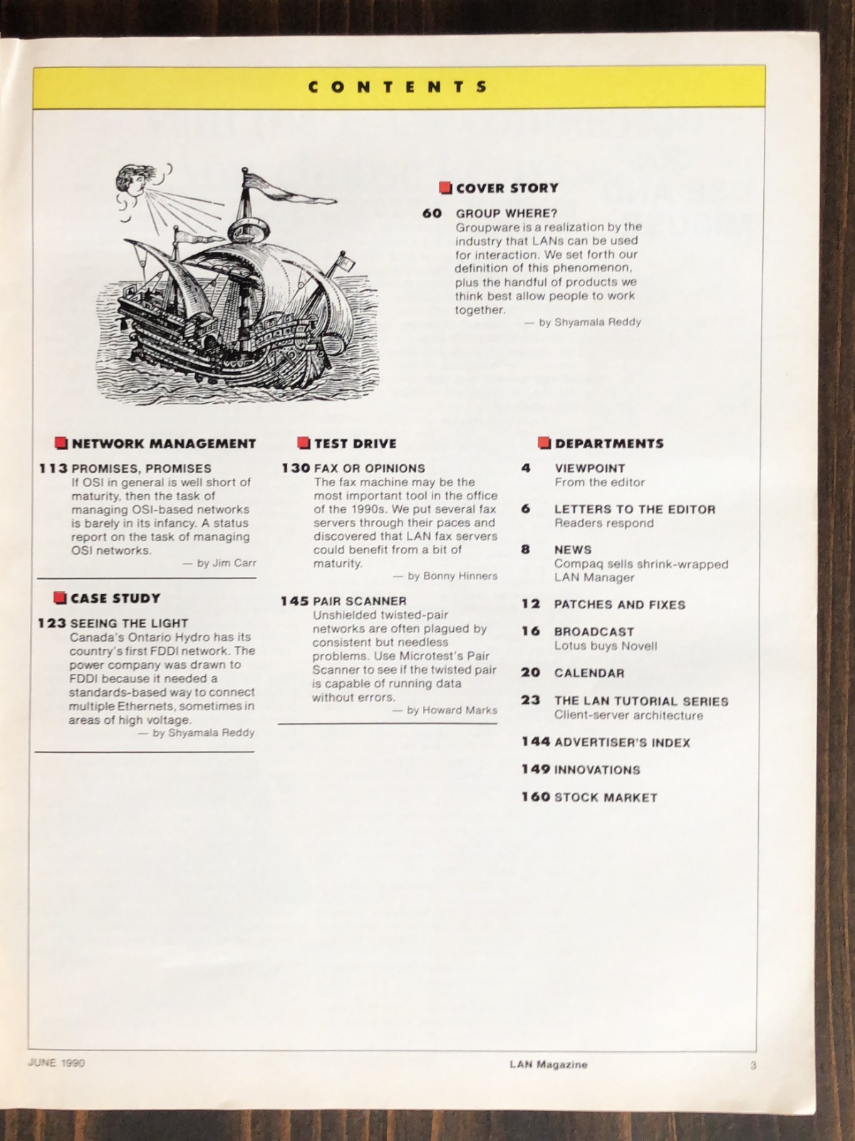 1990 LAN Local Area Network Magazine - Lot 0f 1 (June)