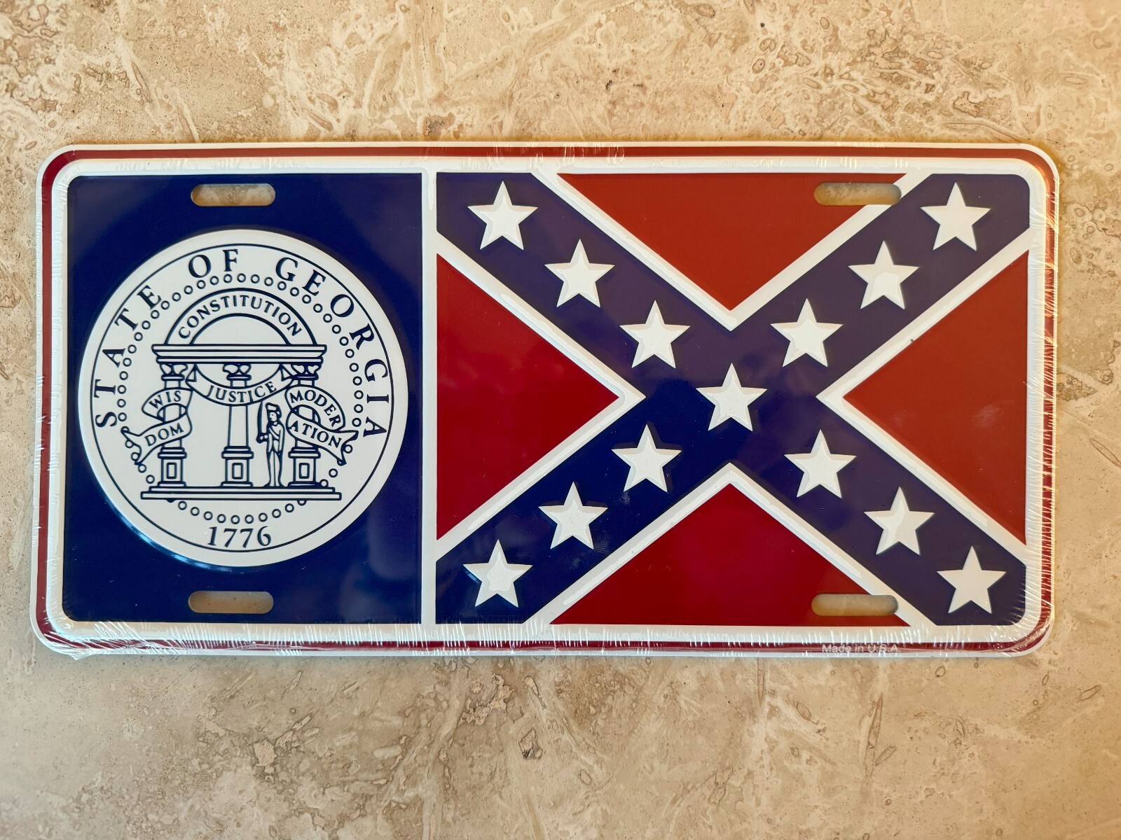 Smokey and the Bandit Trans Am Georgia Embossed License Plate 1977 Movie Cars
