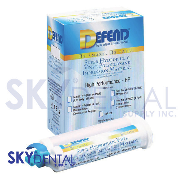 4x DEFEND MEDIUM BODY REGULAR SET VPS 50 ML CARTRIDGES IMPRESSION VP-9004
