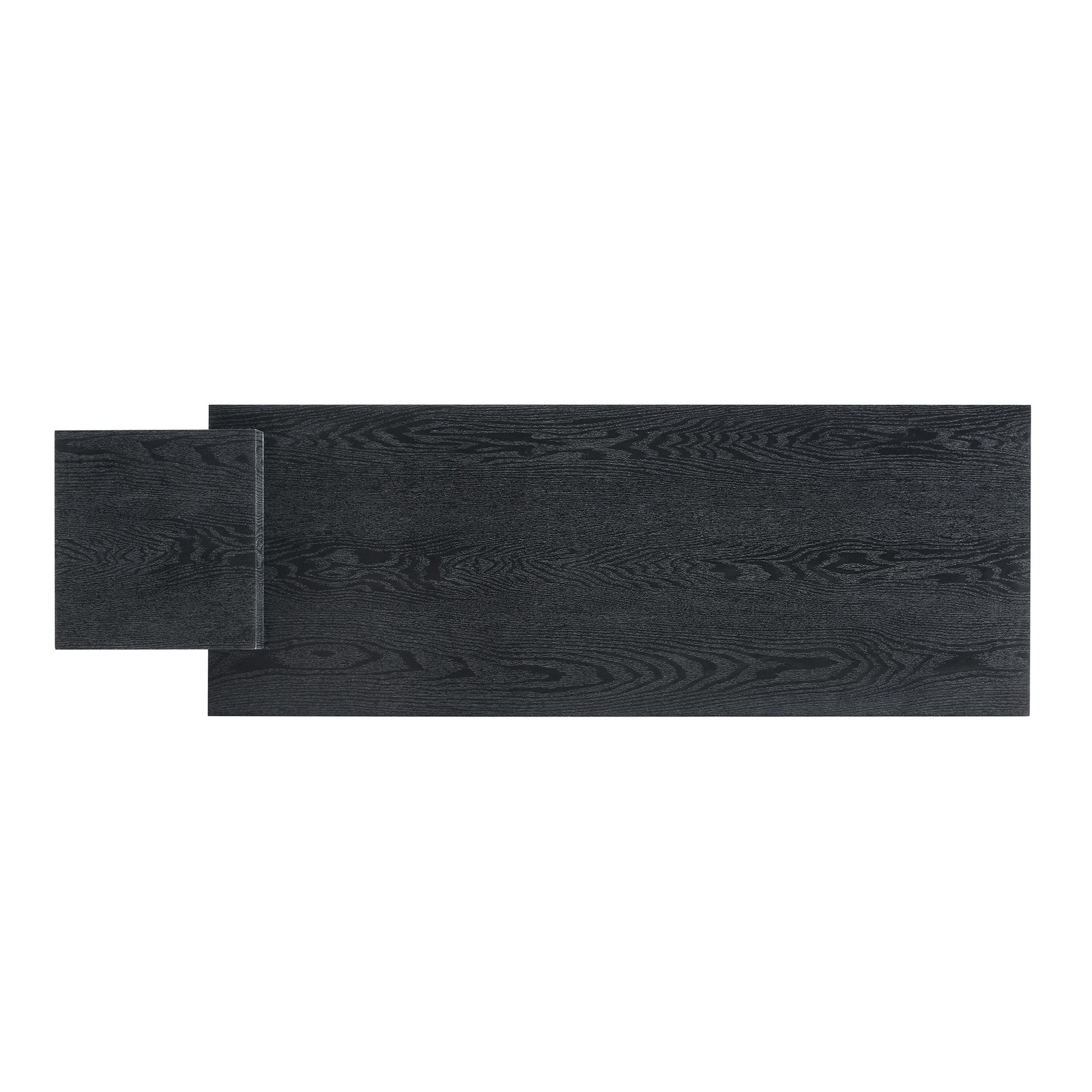 Modern Black Wood Grain Sofa Side Table - MDF Multipurpose Entryway Console Tab