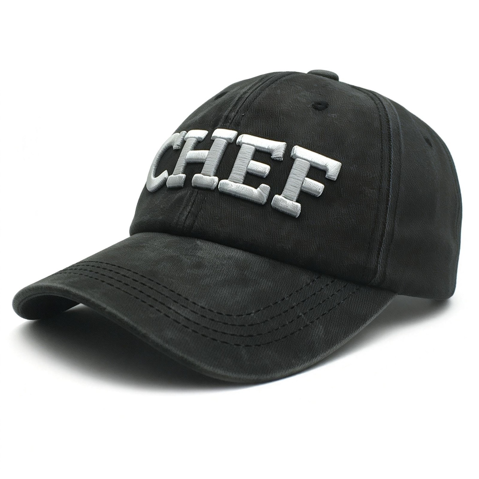 Men's Chef Baseball Cap Embroidered Adjustable Washed Dad Hat Snapback One Size
