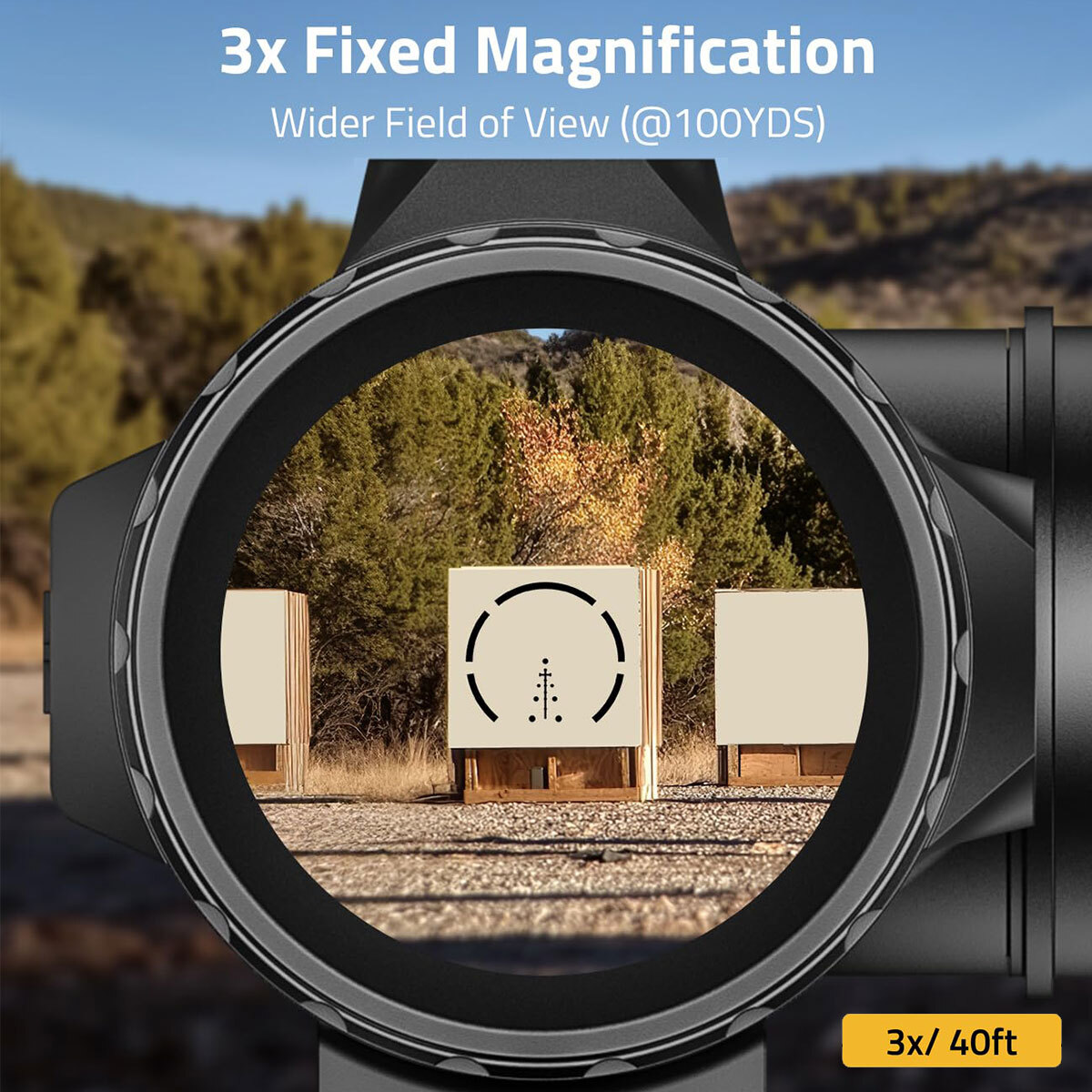 3X Motion Awake Red Dot Sight Scope Illuminated BDC Reticle For 223/5.56 Caliber