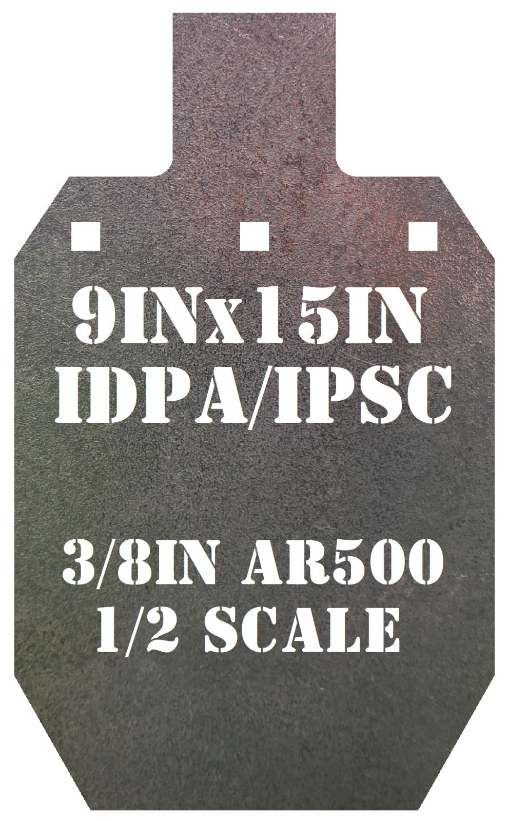 9"x15" 3/8" AR500 1/2 Scale IDPA/IPSC Steel Shooting Gong Target - 1pc Plate