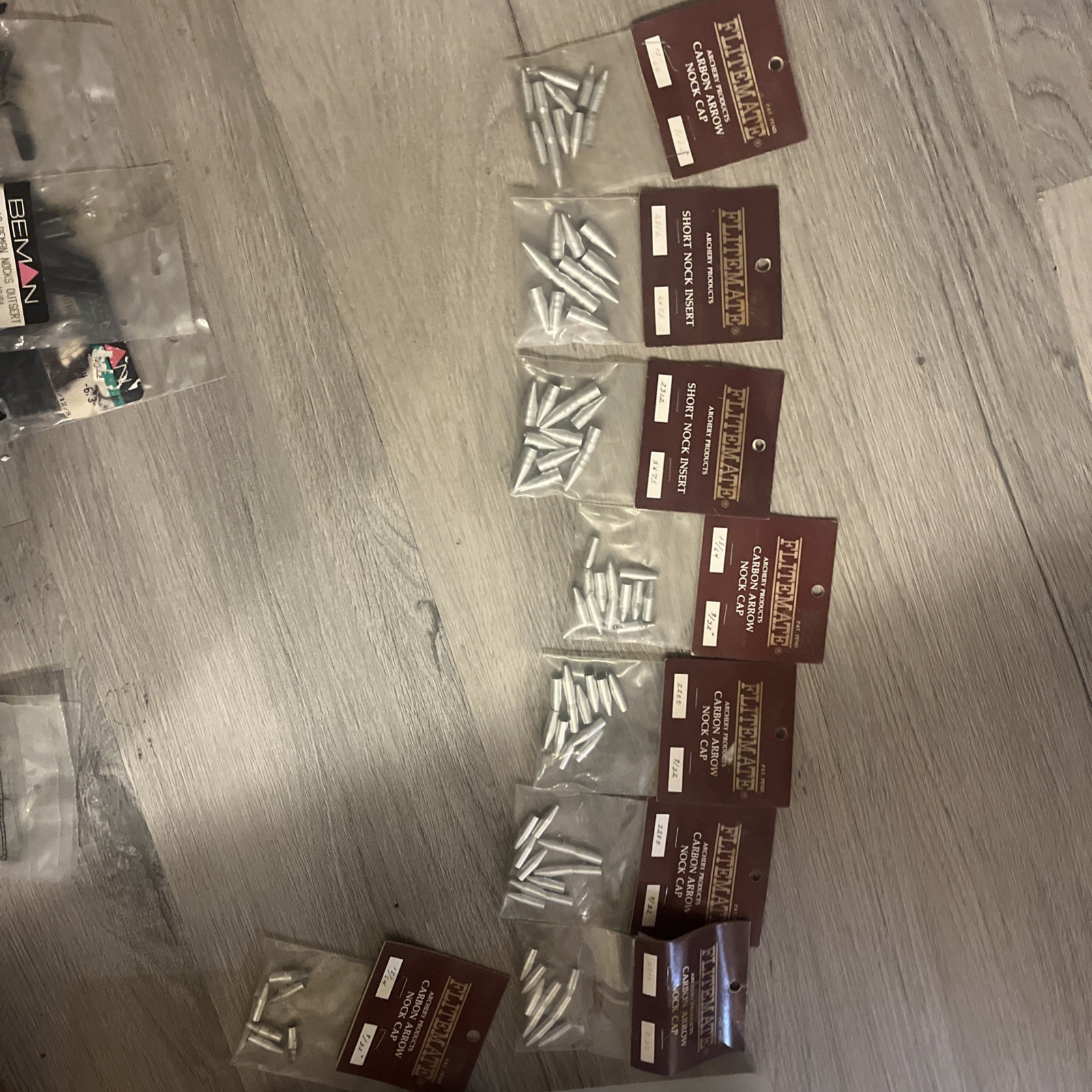 Lot Of Flitemare Arrow Nock Caps 9 Individual 1 Dozen Packages