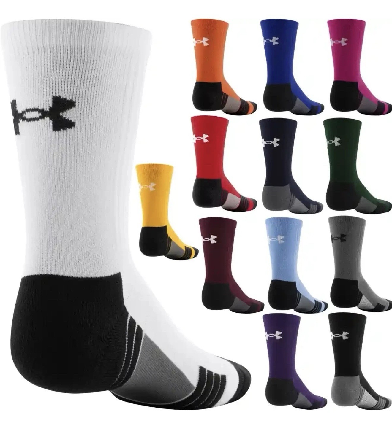 NEW Under Armour UA  Team Crew Socks - Item # 1367820
