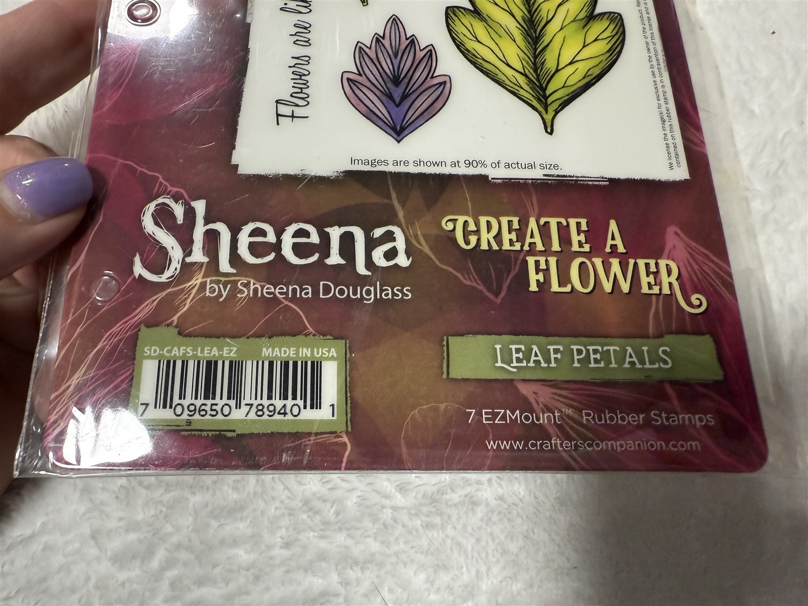 SHEENA DOUGLASS CREATE A FLOWER LEAF PETALS RUBBER STAMP SET