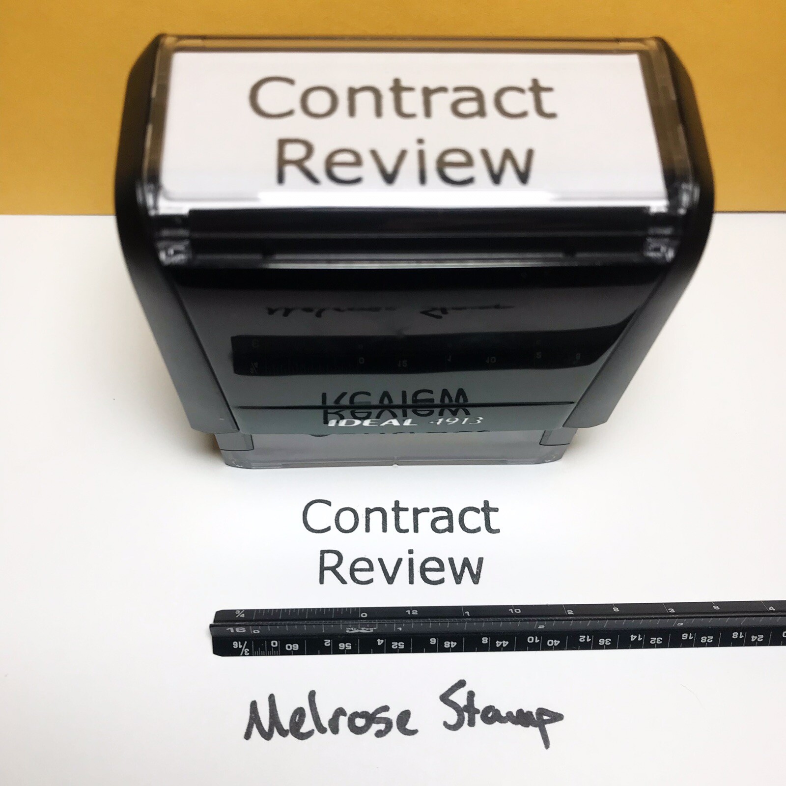 Contract Review Rubber Stamp Black Ink Self Inking Ideal 4913