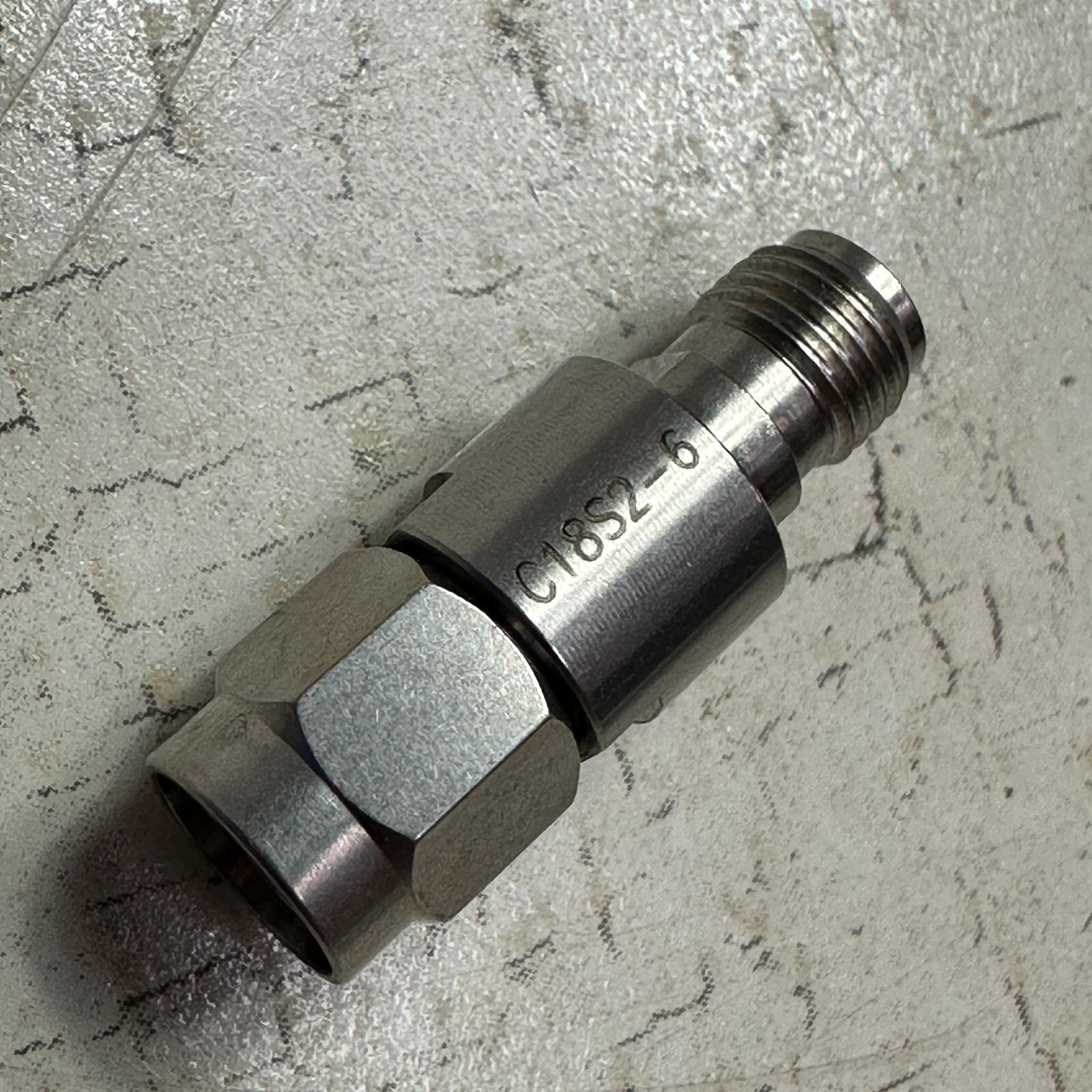 Centric RF C18S2-6 SMA Attenuator 18Ghz 6db 2Watt Male to Female VSWR 1.30 SS