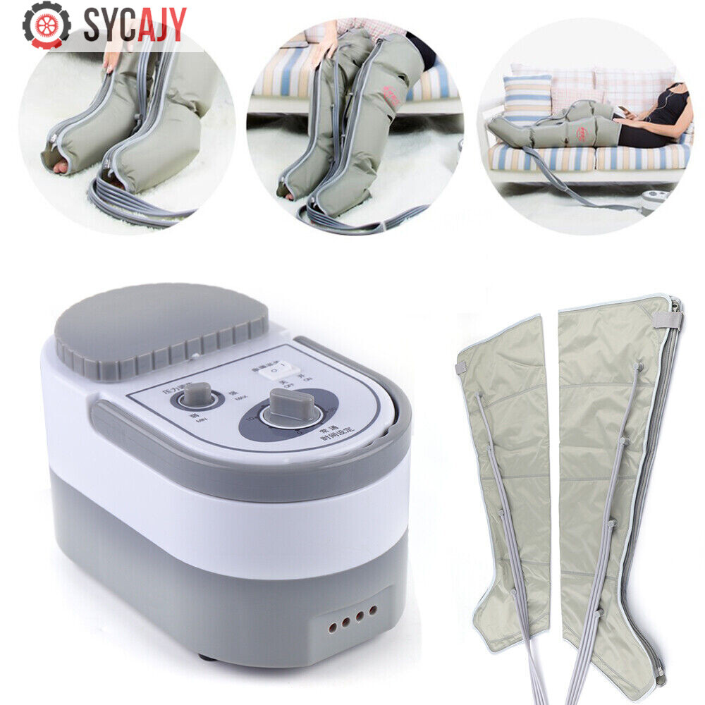 Leg Compression Boot Lymphedema Therapy Air Pump Leg Massager Adjustable 100W