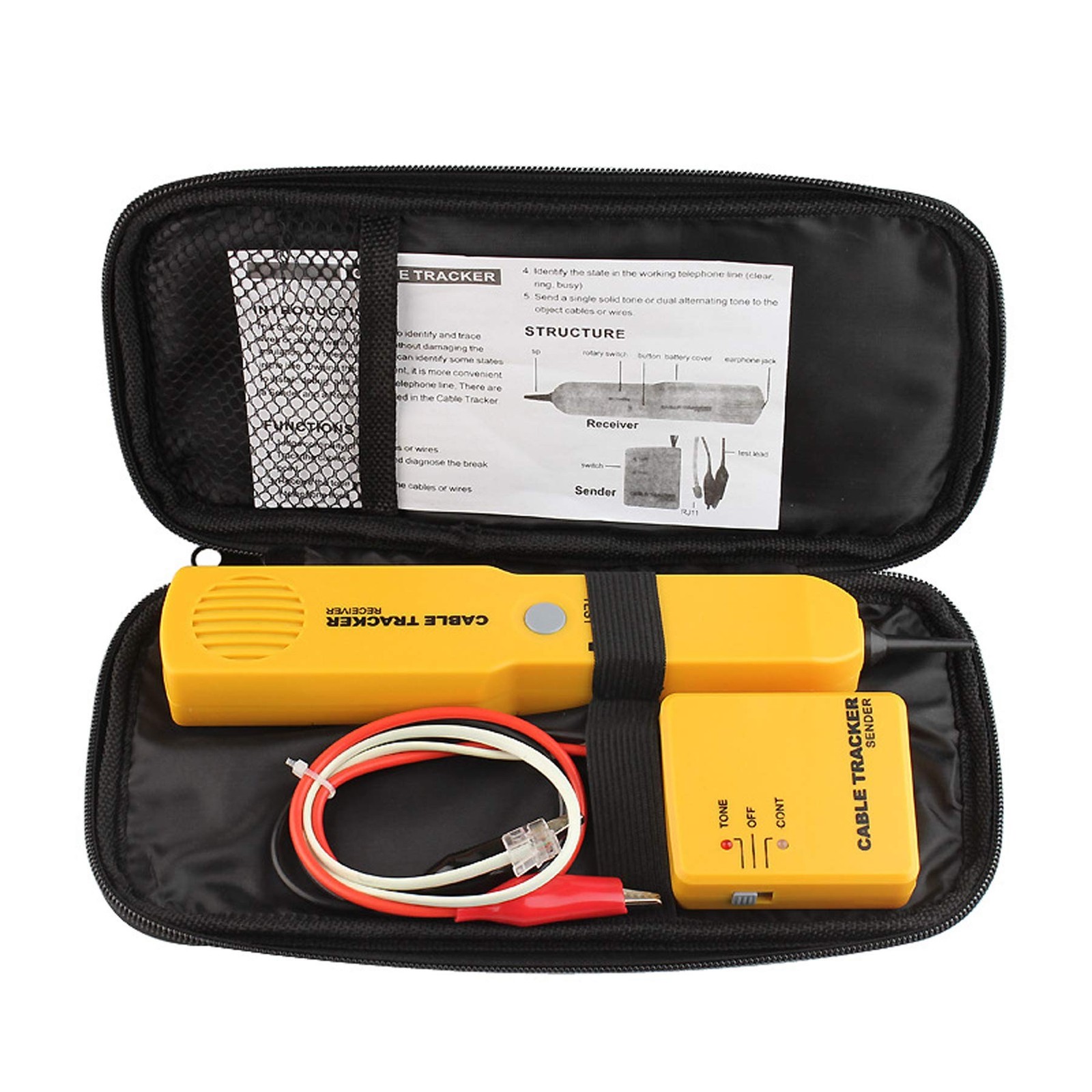 Electrical Wire Tracer Circuit Tester w/Tone Generator & Probe Kit, Cable Sig...