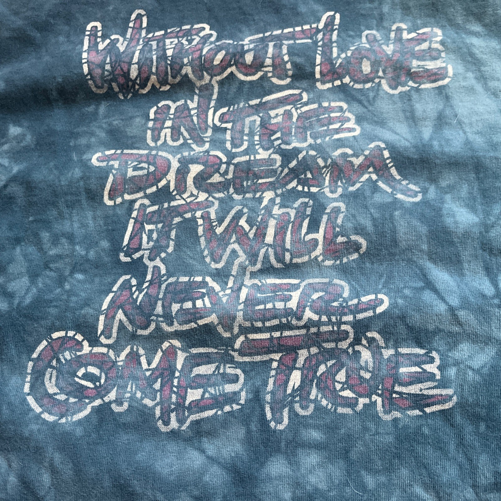 Grateful Dead 1994 Paradise Waits SYF Tye Dye Skeletons 2-Sided T Shirt L VG+