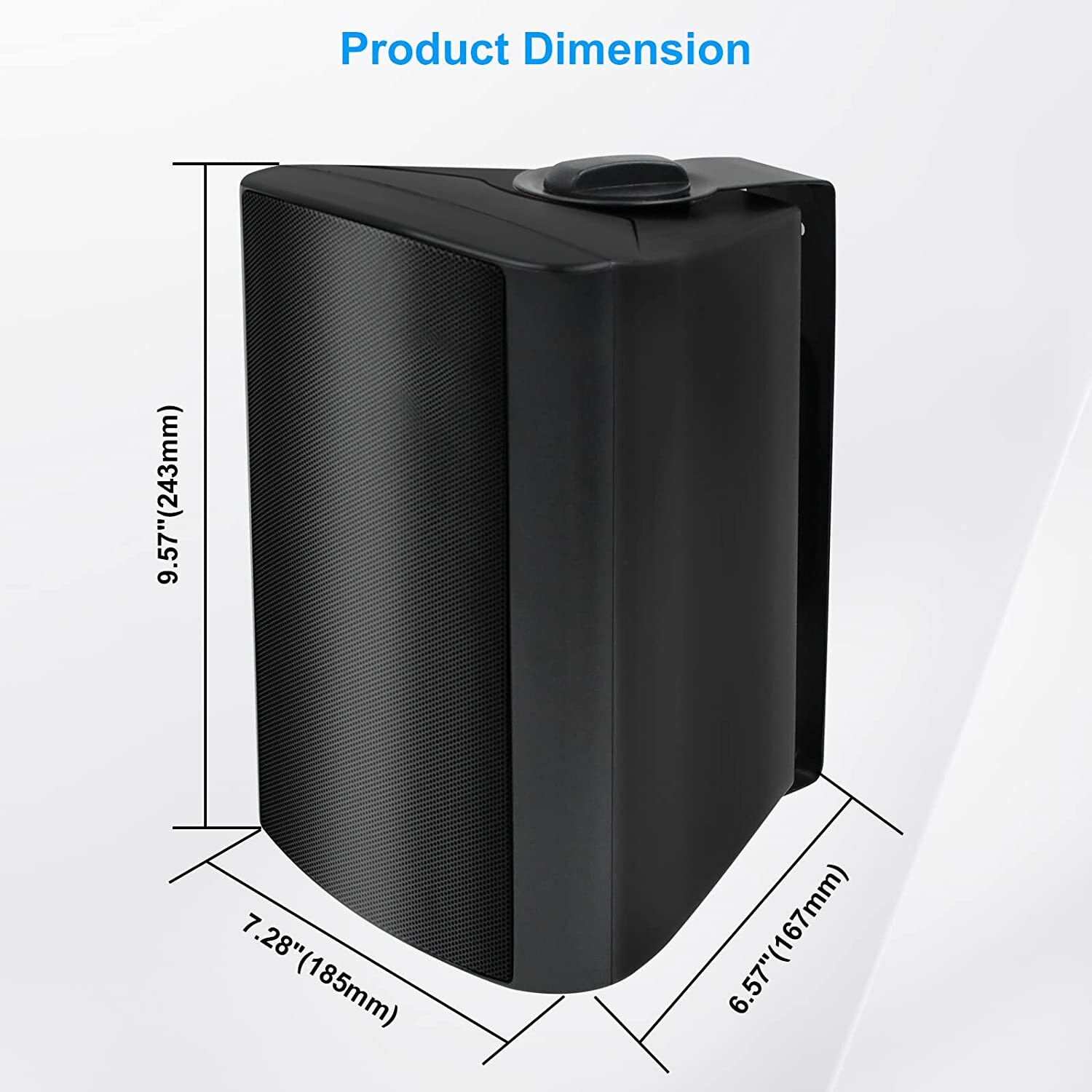 4Pcs 5.25" Outdoor Bluetooth Speakers Wired Wireless Patio Waterproof Wall Mount