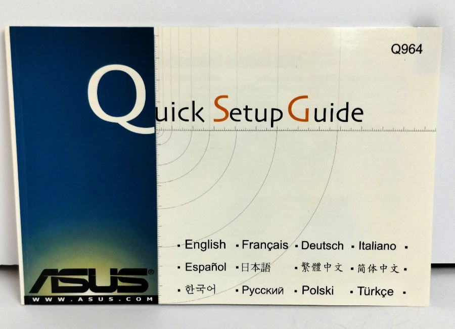Asus Quick Setup Guide #15-063180001 Q964 Mint