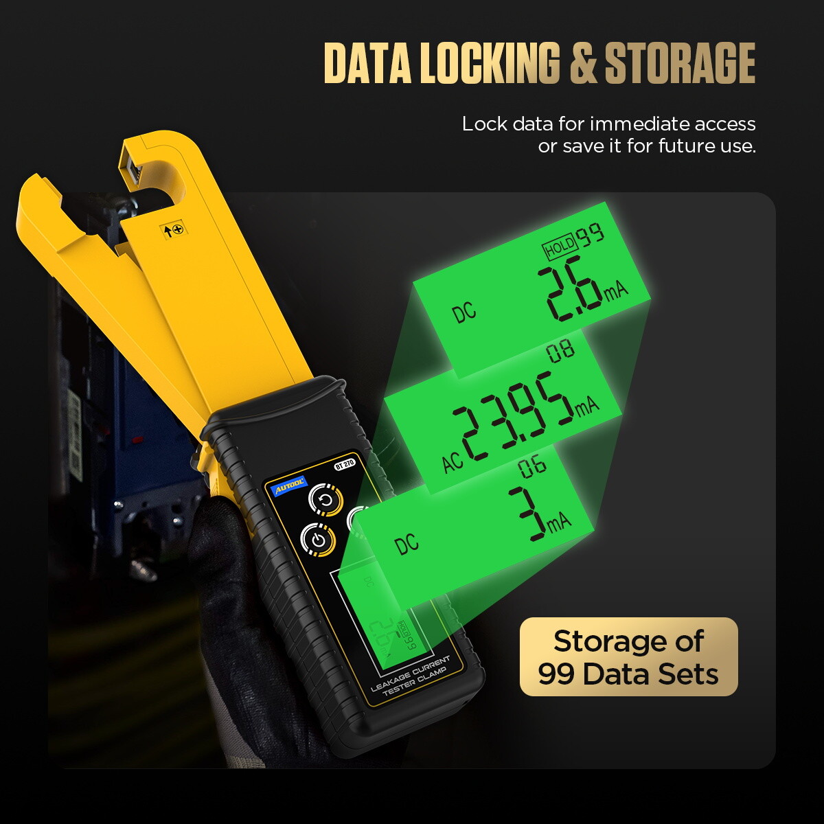 Handheld Digital Leakage Current Clamp Meter AC DC Wireless Low Current Clamp