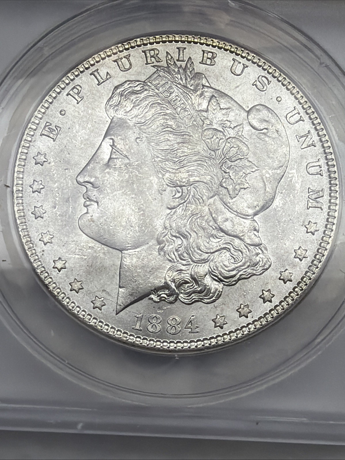 1884 Morgan Silver Dollar ANACS MS63 90% Silver