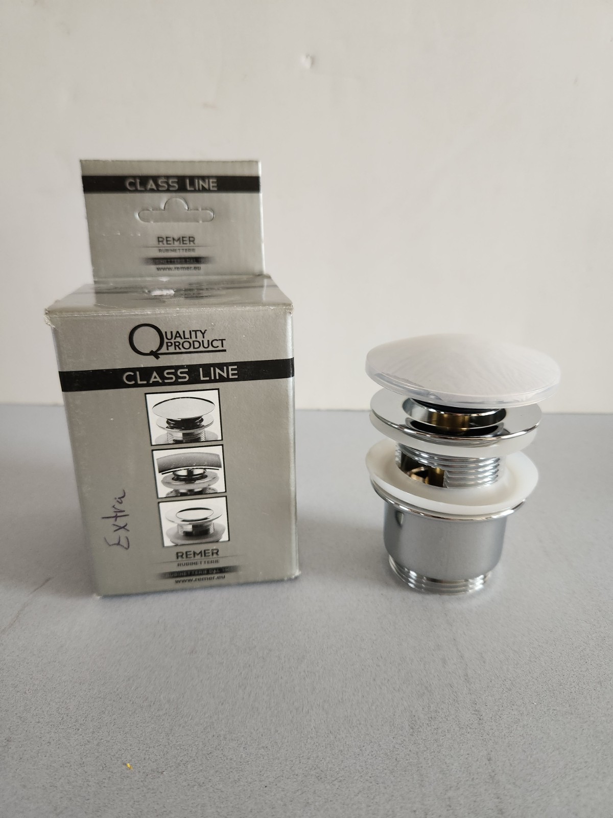 New Remer 905CC2114 Pop-Up Drain with Click-Clack & Overflow  1-1/4" Chrome