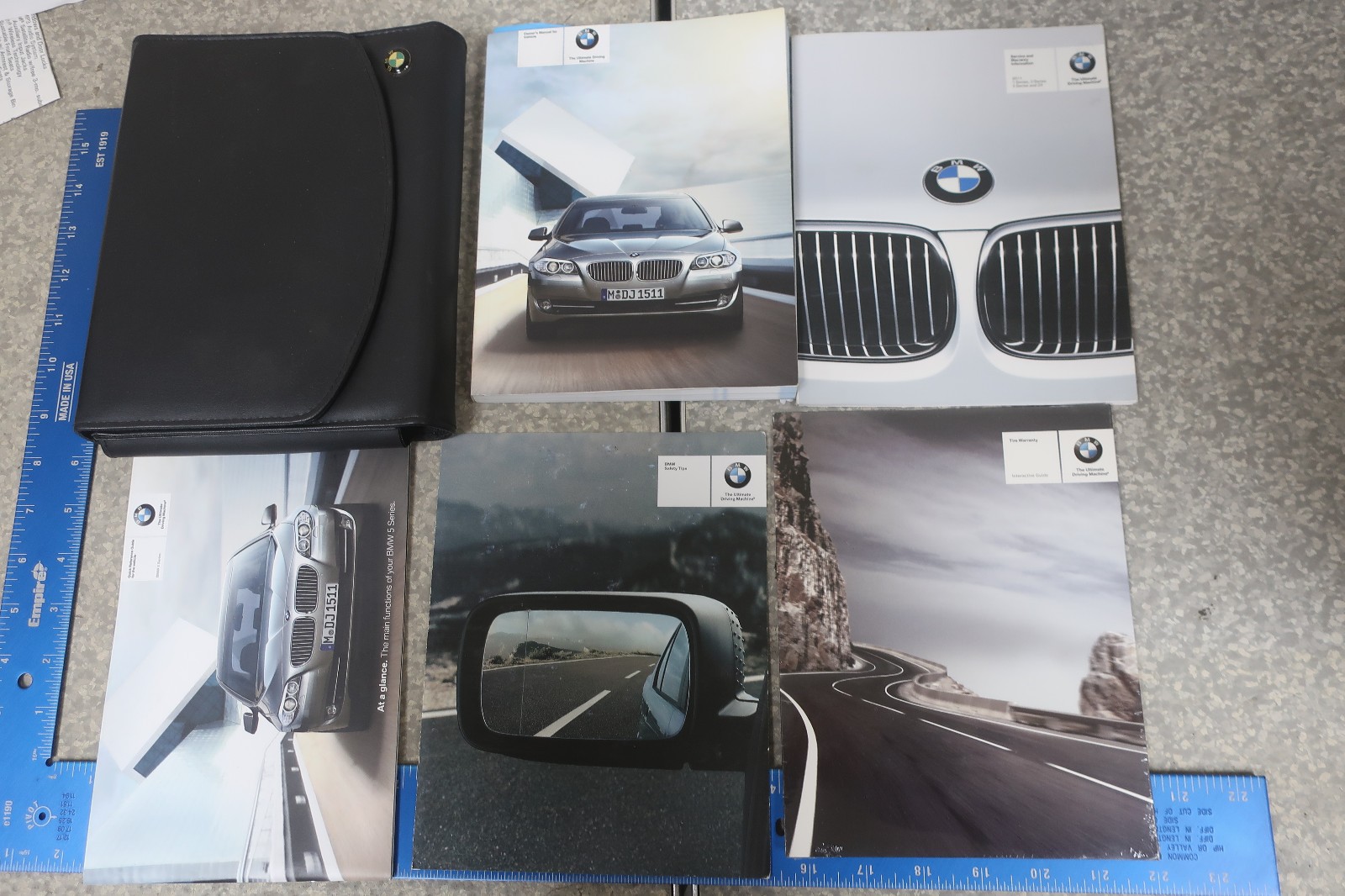 Bmw 523i 528i 535i 550i 520d Owner's Manual 2011 Book Set 11 Free Shipping Om12