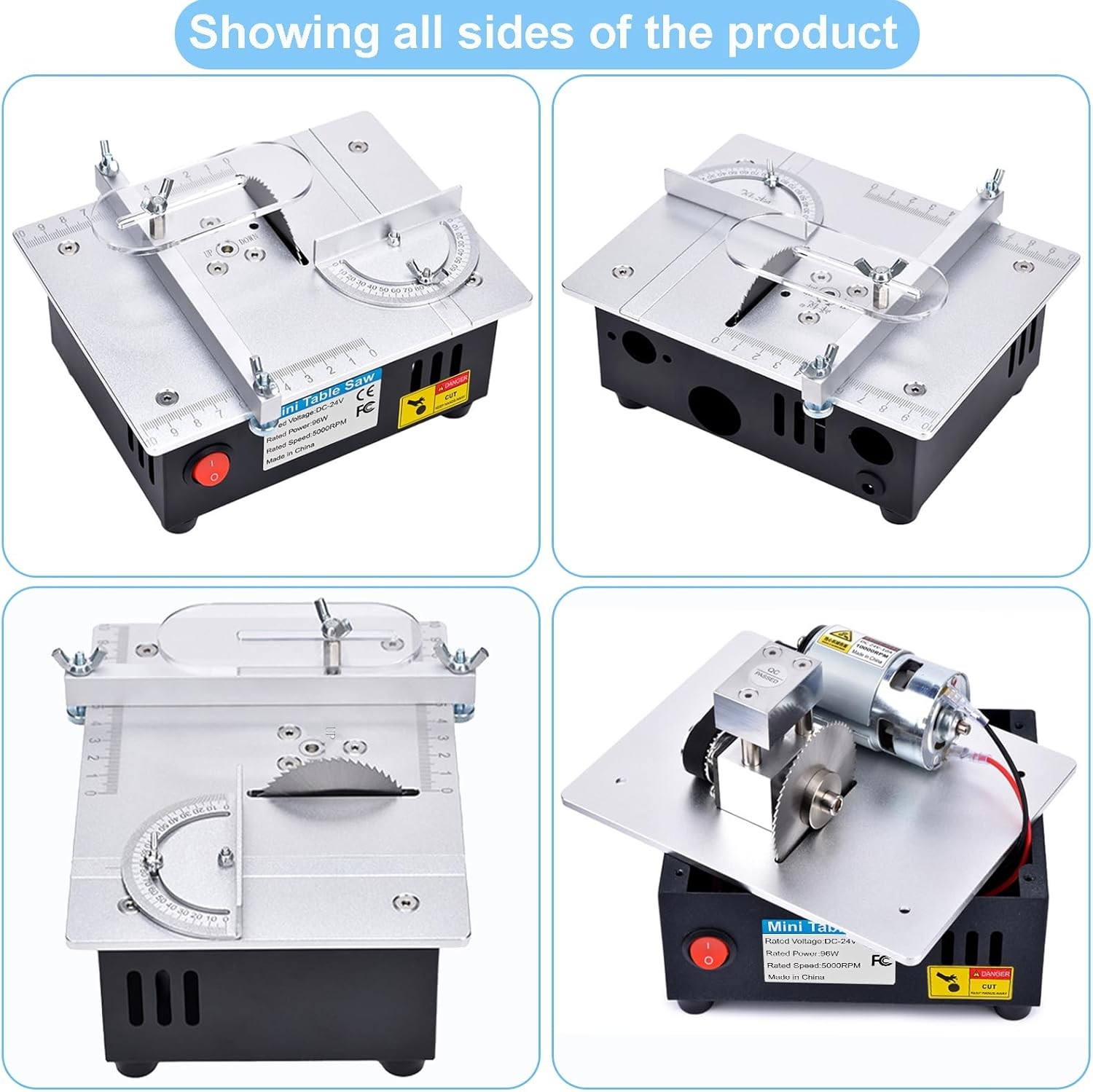 [TIMILAND] Mini Multi-Functional Table Saw S6 Cutter Speed、Angle、0-1/2inch hight