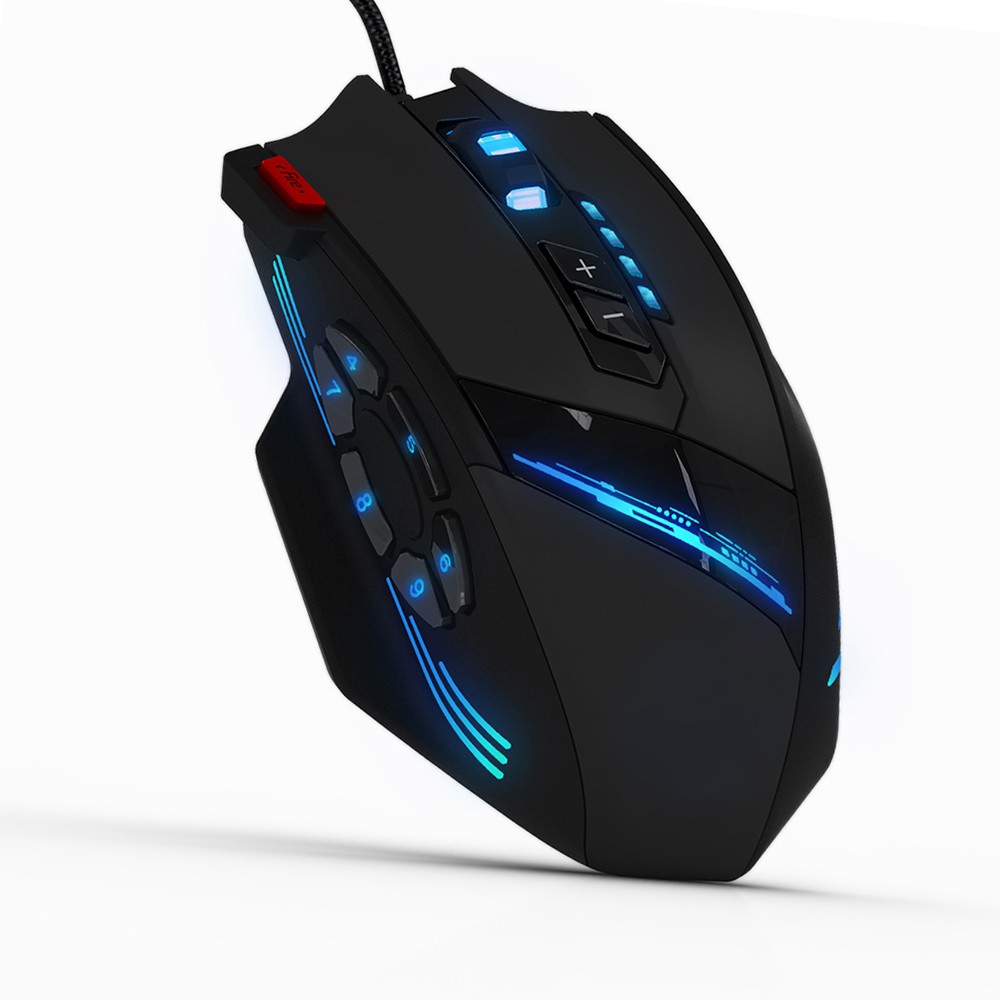 ZELOTES C-12 Wired USB Optical Gaming Mouse 12 Programmable Buttons Compute ASEW