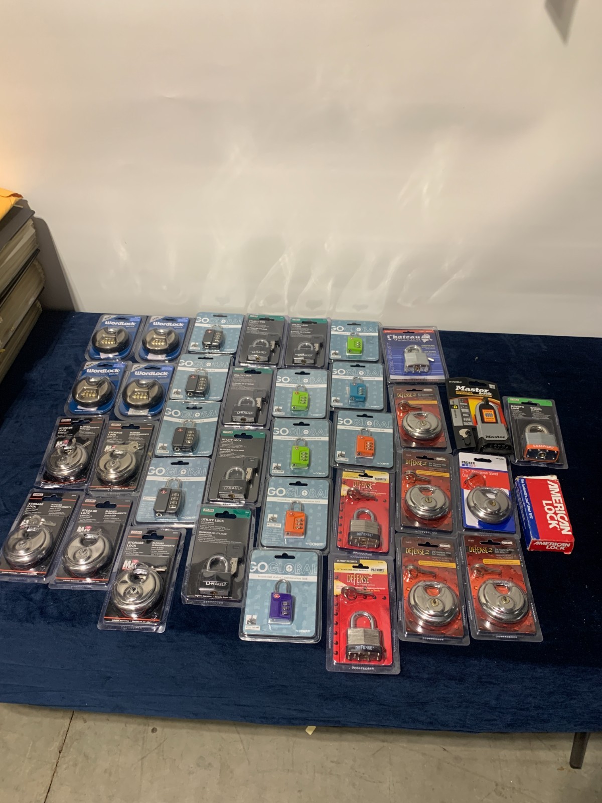 Lot of 35 mixed Different Brand of Combination Stainless Steel Padlock Disc lock