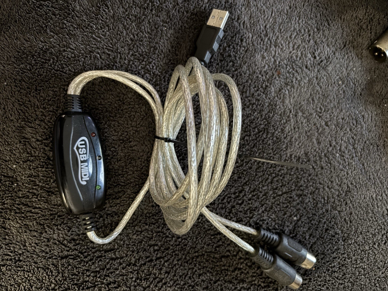USB MIDI Interface Cable Adapter 5-Pin MIDI IN OUT Keyboard PC Mac