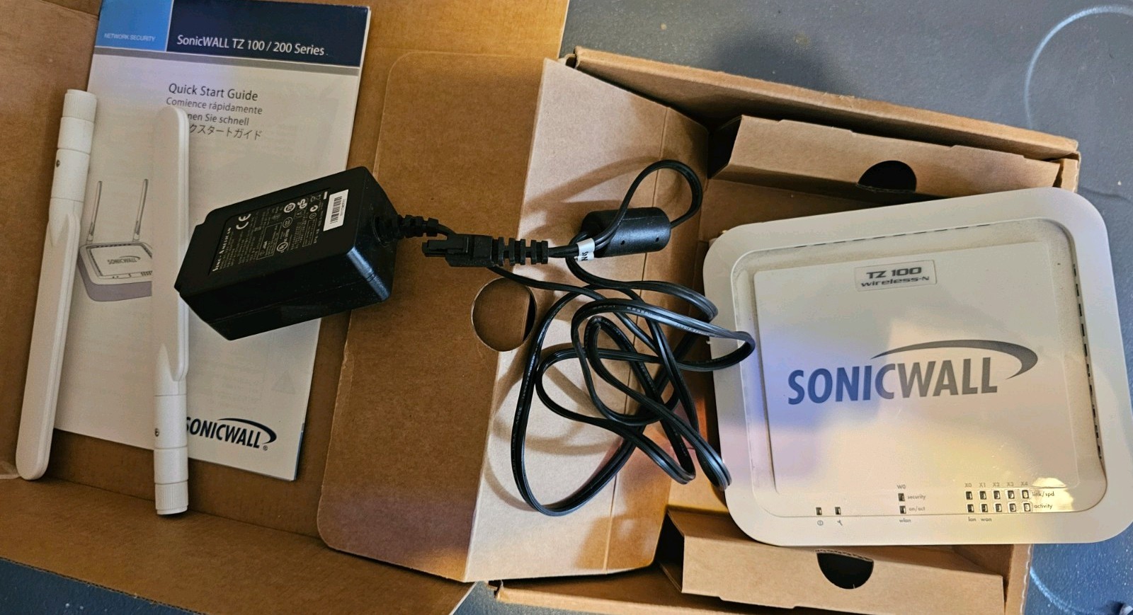 Sonic Wall TZ100/200 Series Firewall Network Security Device New Open Box Tested