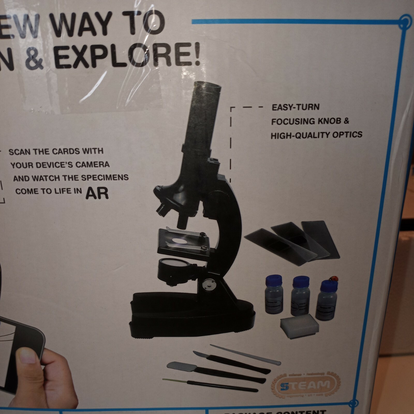 Vivitar Kids Tech Diecast Microscope Kit & Augmented Reality Cards VA90029