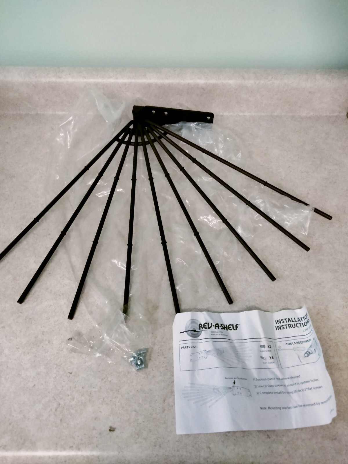 Brand New Rev-a-Shelf CPRF Series Wire Fan Pants Rack 16" Oil Bronze Finish