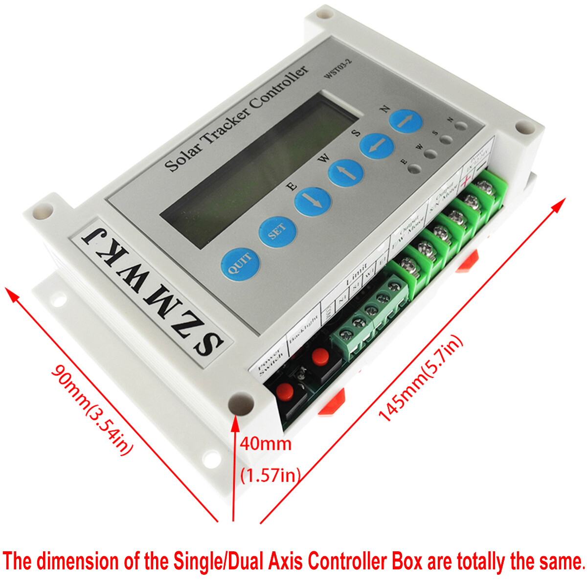 Single/Dual Axis Solar Electronic Controller +Anemometer +Light Sensor+IR Remote