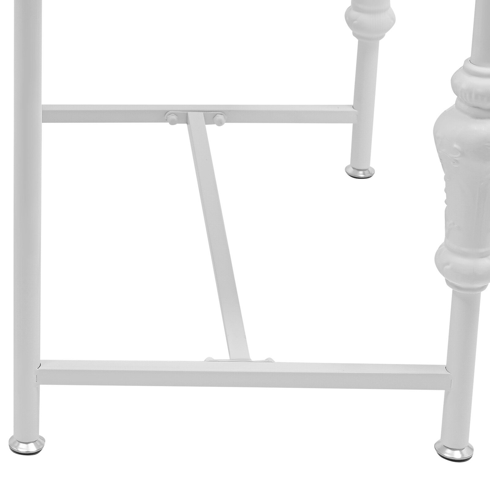 2PCS White Industrial Retail Display Tables Standing Clothing Shoes Display Rack