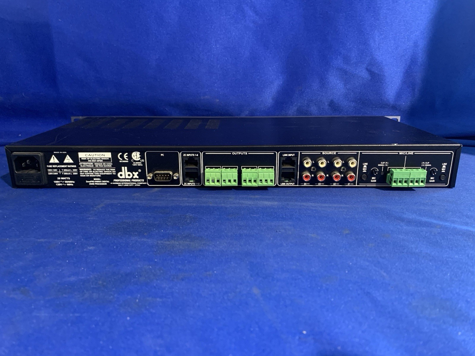 DBX 640 ZonePRO Digital Zone Audio Processor DBX640 -Power On & Partially Tested