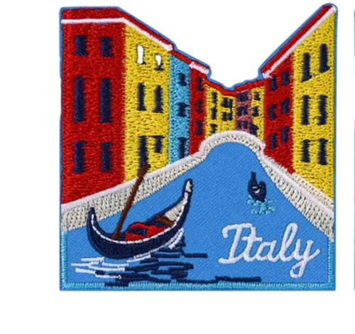 Venezia Italy Venice Gondola Europe Summer Vacation Travel Patch, Iron On/Sew On