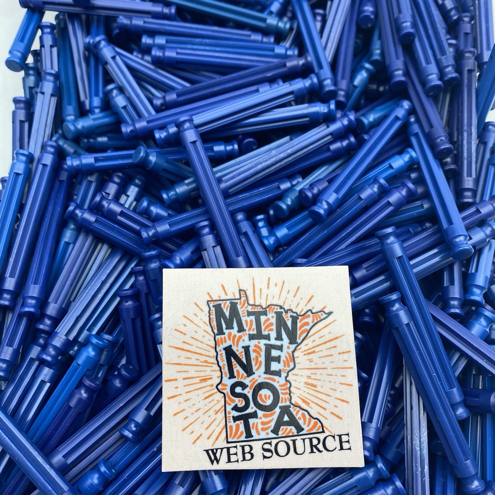 (400) K’NEX Blue Mix 2‑1/4" (2.25") Rods – USED OEM – Standard